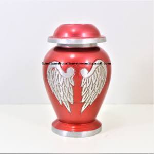 Urne funéraire artisanale en céramique verte de style antique, petite urne commémorative, prix de gros par un fabricant indien - Product Image 3