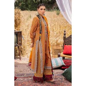 Traje de 3 Piezas sin Coser con Bordado Dorado Estampado para Mujer, Modelo CL-52640 - Product Image 3