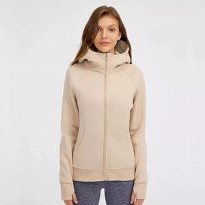 Haute qualité femmes Sport fermeture éclair sweats à capuche personnalisé polaire pour l'hiver course à capuche avant mode dames tricoté Sport veste - Product Image 3