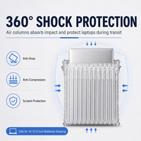 Bolsa Inflable Protectora de Aire en Forma de Q de 14 Columnas para Laptop de 14/15 Pulgadas, 55um PA PE, a Prueba de Golpes, Personalizada de Fábrica
