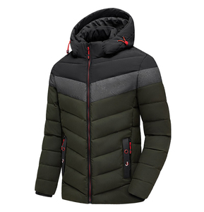 Blouson Bomber Homme Noir Brillant 100% Polyester, Coupe Ample, Capuche Bulle, Coupe-Vent, Chaud pour l'Hiver et l'Extérieur - Product Image 3
