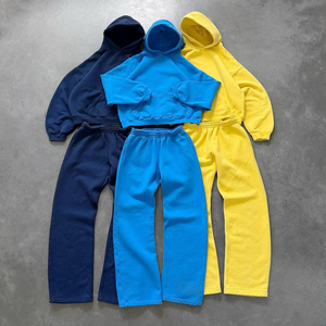 Chándales de ropa deportiva de alta calidad, Jersey Unisex holgado, trajes de jogging de gran tamaño, Sudadera con capucha en blanco y conjuntos de pantalones de chándal para correr - Product Image 6