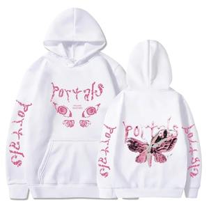 Sudadera con capucha de gran tamaño informal de otoño para hombres y mujeres Sudadera de algodón 100% con logotipo impreso en la parte delantera y cuello con capucha para invierno - Product Image 5