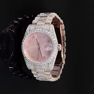 Montre de luxe en diamant Moissanite de qualité supérieure pour hommes et cadeaux à prix raisonnable depuis l'Inde - Product Image 6
