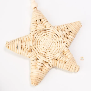 Gran oferta de artículos de decoración para niños, juego de luna y estrella de ratán hecho a mano, pegatinas para colgar en la pared al por mayor - Product Image 2