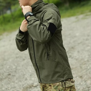 แจ็กเก็ตสีเขียวสำหรับผู้ชายคอเสื้อมีฮู้ดผ้าระบายอากาศมีขนาด6XL ขายส่งสำหรับกิจกรรมกลางแจ้งในฤดูหนาว - Product Image 4