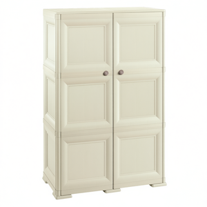 Armario de Plástico Omnimodus con 2 Puertas Abatibles Angora (80cm) KIT Móvil para Armarios Portátiles Tontarelli - Product Image 3