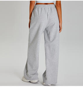 Pantalones de chándal holgados para mujer Estilo holgado informal Cintura con cordón Suministro directo de fábrica Pantalones de chándal de pierna recta - Product Image 2