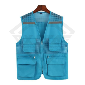 Servicio de OEM ODM Fabricación Personalizar su diseño Chaleco DE SEGURIDAD Hecho de tela de poliéster Cremallera para asegurar el chaleco de construcción - Product Image 1