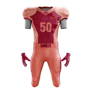 Nouveauté en stock, uniforme de football américain respirant, taille plus, manches courtes, vente en gros, équipe personnalisée - Product Image 1