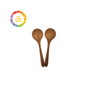 Cuillère en bois naturel faite à la main pour cuisiner et servir, ustensiles de cuisine durables et écologiques, logo personnalisé disponible - Product Image 5