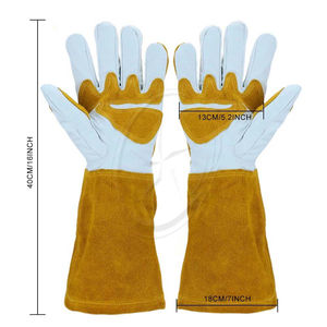 TIG ถุงมือหนังสำหรับช่างเชื่อมถุงมือป้องกันมือจากปากีสถานถุงมือเชื่อมกันความร้อนทนไฟ - Product Image 3