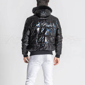 2024 hommes mode noël nouveau Design hiver bouffant brillant veste chaud rembourrage en gros bulle Bomber veste - Product Image 4