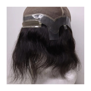 100% cabello humano corto para hombre, aspecto Natural, cómodo, frontal de alta calidad, hecho a mano, monofilamento transparente de Bangladesh 12A - Product Image 5