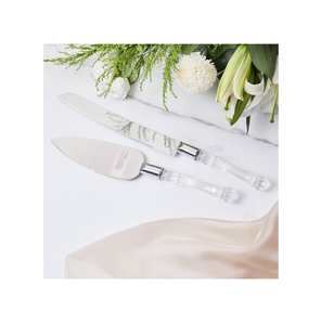 Servidor de pastel con mango acrílico de acero inoxidable hecho a mano de nuevo diseño elegante para servir pasteles en artículos de fiesta de boda y embalaje de regalo - Product Image 1