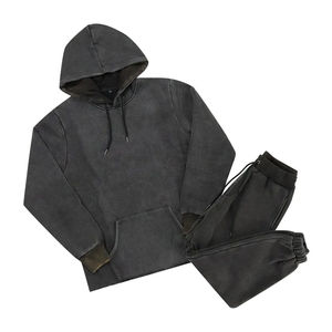 Ensemble sweat à capuche et pantalon de survêtement pour hommes à imprimé bouffant 3D personnalisé Survêtement Hip Hop noir - Product Image 6