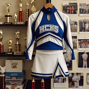 ยูนิฟอร์มเชียร์ลีดเดอร์สำหรับผู้หญิงชุดเชียร์ลีดเดอร์เสื้อแขนกุดกระโปรงเต้นรำ - Product Image 3