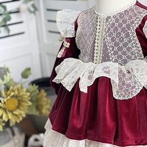 ชุดเดรสกำมะหยี่เด็กผู้หญิงเสื้อโค้ทแจ็กเก็ตเด็กผู้ชายวินเทจแต่งระบายชุดยีนส์มีขนเฟอร์ฤดูหนาววันเกิดงานแต่งงานงานปาร์ตี้เจ้าชาย - Product Image 6