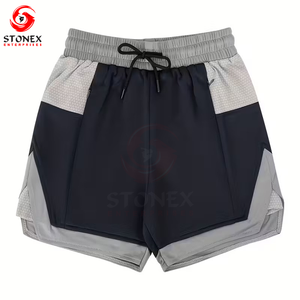 Pantalones Cortos Deportivos Personalizados para Hombre, Talla Grande, de Secado Rápido, Transpirables, Ligeros, Elásticos, con Cierre de Cordón, de Spandex/Poliéster - Product Image 5