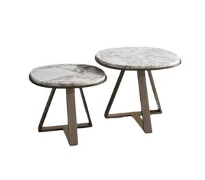 Mesa Auxiliar Moderna Minimalista Personalizada con Tapa de Mármol, Mesa de Centro Cuadrada o Redonda de Lujo para Muebles de Hogar, para Sala de Estar - Product Image 4