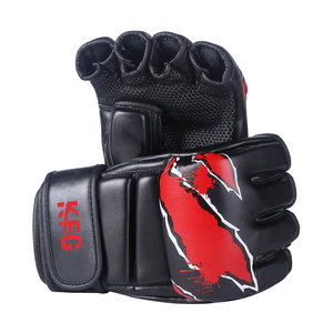 Guantes Deportivos de MMA de Cuero Transpirable con Diseño Nuevo, Forma Ergonómica para la Mano, Absorción de Humedad en la Palma, Cierre de Gancho y Bucle Seguro - Product Image 1
