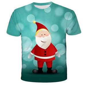 <b>Men's</b> Christmas T-Shirt Comfortable 100% Cotton with Printed Design Polyester/Cotton Blend - Product Image 1