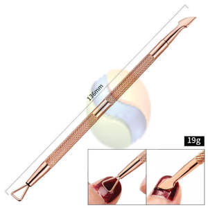 Empujador de Cutículas de Acero Inoxidable de Doble Extremo Premium, Herramienta de Belleza con Logotipo Personalizado, Empujador de Cutículas Profesional de Acero Inoxidable - Product Image 6