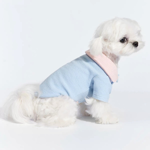 Cárdigan Clásico, Cómodo, Transpirable y Ecológico, con Cuello y Bloques de Color, de Lana Tejida, con Estampado de Cachorros Malteses, para Primavera - Product Image 3