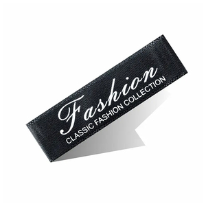 Etiqueta tejida para ropa al por mayor, etiqueta con logotipo bordado para ropa personalizada - Product Image 3