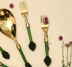 Thanh lịch truyền thống nhựa kim loại xử lý thép không gỉ thiết lập dao kéo gương đánh bóng hoàn toàn cân bằng trọng lượng tùy chỉnh màu sắc kích thước - Product Image 3