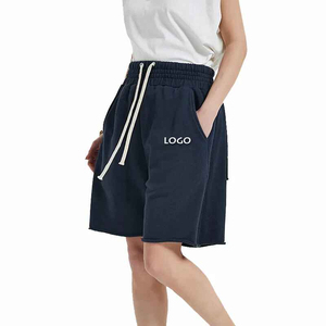 Pantalones Cortos de Algodón para Hombre, Estilo Bermuda con Cordón Ajustable, Logotipo Frontal, Estilo Casual, Cintura Media, Bolsillos, Transpirables, Tejidos - Product Image 1