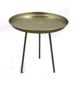 Vente chaude Meubles De Salon Unique Or Couleur Fer De Luxe Table Ronde En Laiton Placage Finition À La Main En Vrac - Product Image 1