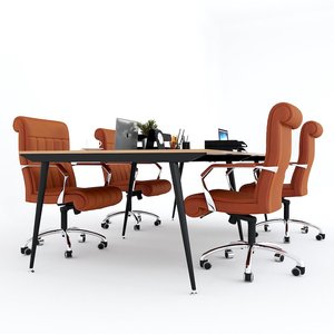 Table de salle à manger moderne minimaliste pour 4 personnes, 240x120cm, plateau en contreplaqué avec pieds en fer HBCO027 - Product Image 5