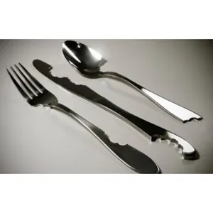Ensemble de couverts modernes écologiques en acier inoxydable miroir, design queue de poisson, cuillère à dessert, service de nourriture, meilleur prix - Product Image 3