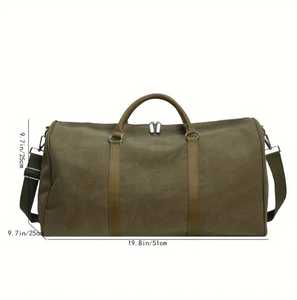 กระเป๋าทรงดัฟเฟิลมีซิปสำหรับชายและหญิง, กระเป๋าทรงดัฟเฟิลกีฬาหนังแท้น้ำหนักเบา - Product Image 1