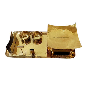 Bandeja calentadora de comida de estilo Vintage con cuencos, soporte de papel tisú, regalo de boda, decoración del hogar, bandeja para servir, bandejas para platos de comida hechas a mano - Product Image 6