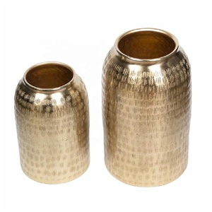 Jarrón de latón de alta calidad con acabado dorado de níquel, jarrón de mesa moderno, jarrón de latón para el hogar, oficina, sala de estar, decoración del hogar - Product Image 6