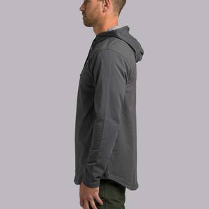 Gros gris ourlet coupé personnalisé hommes grand pull d'entraînement sweats à capuche et sweats à capuche - Product Image 5