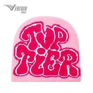 Fabricación personalizada con logotipo All Over Print Diseñador Acrílico Unisex Jaquards Estilo gráfico Jacquard Beanie Hats - Product Image 2