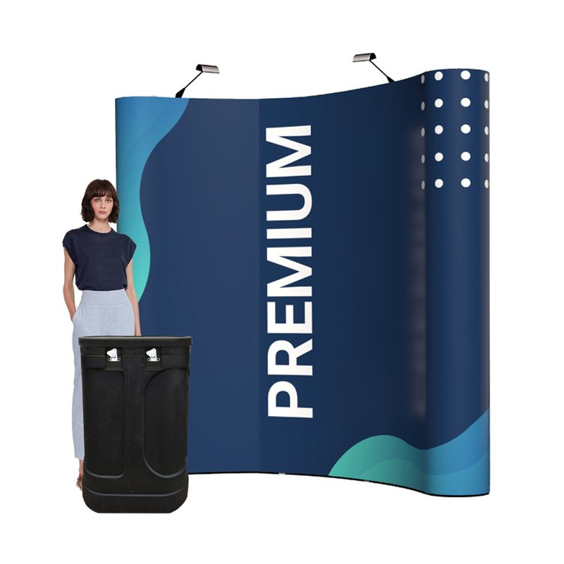 Portable Magnetic Backdrop Curved Banner Pop