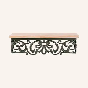 Étagères flottantes murales à cadre rectangulaire en métal enduit d'or, étagères/étagère durables les plus vendues élégantes pour la maison - Product Image 2