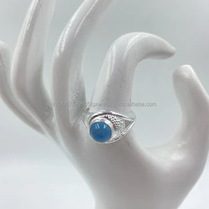 แหวนพลอยสีเงินสุดหรูสำหรับผู้หญิงสำหรับงานแต่งงานงานหมั้นประดับมุกแบบสัมผัสส่วนตัว - Product Image 1