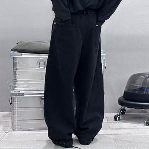 Pantalons décontractés pour hommes en gros, de qualité supérieure, style mi-montant, coupe droite, respirants, couleur unie, en lin, taille plus - Product Image 6