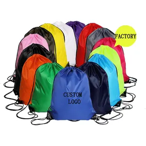 Custom logo promotional printing sport drawstring bag gym backpack bag drawstring gym cinch String bag