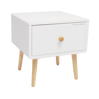 Grossistes en ligne de meubles de maison meubles pour enfants mini jolie table de nuit avec 1 tiroir en MDF et bois massif pour les âges 6-14