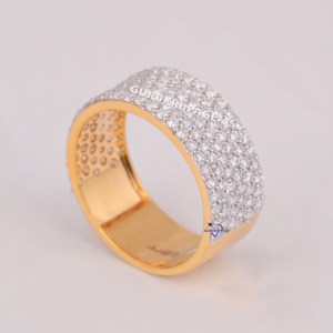 Top vente 100% Pass diamant testeur 14KT or jaune Hip Hop bande ronde coupe laboratoire cultivé bague de fiançailles pour hommes - Product Image 6