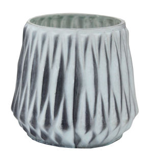 Tarro de vela de Color humo votivo redondo de cristal de nuevo diseño para Decoración de mesa de jardín y Hotel hecho a mano a granel - Product Image 1