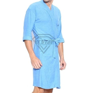 Factory Direct Hotel Bathrobes Double Layer 4 Seasons Fleece Breathable Beauty Salon Plain Dyed Comfortable Fleece Bathrobes - Product Image 3