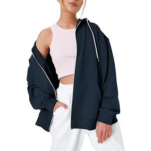 Outdoor Use <b>Winter</b> Woven <b>Women's</b> Crop <b>Top</b> Hoodies with Front Logo Custom Design Solid Color 100% Cotton Windproof & Comfortable - Product Image 6