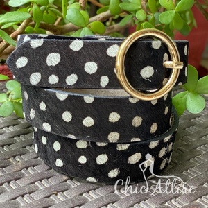 New Stylish and Handmade Ladies Animal Fur <b>Leather</b> Classic <b>Belt</b> Personalized Distressed Animal Print Fur <b>Leather</b> Women <b>Belts</b> - Product Image 1